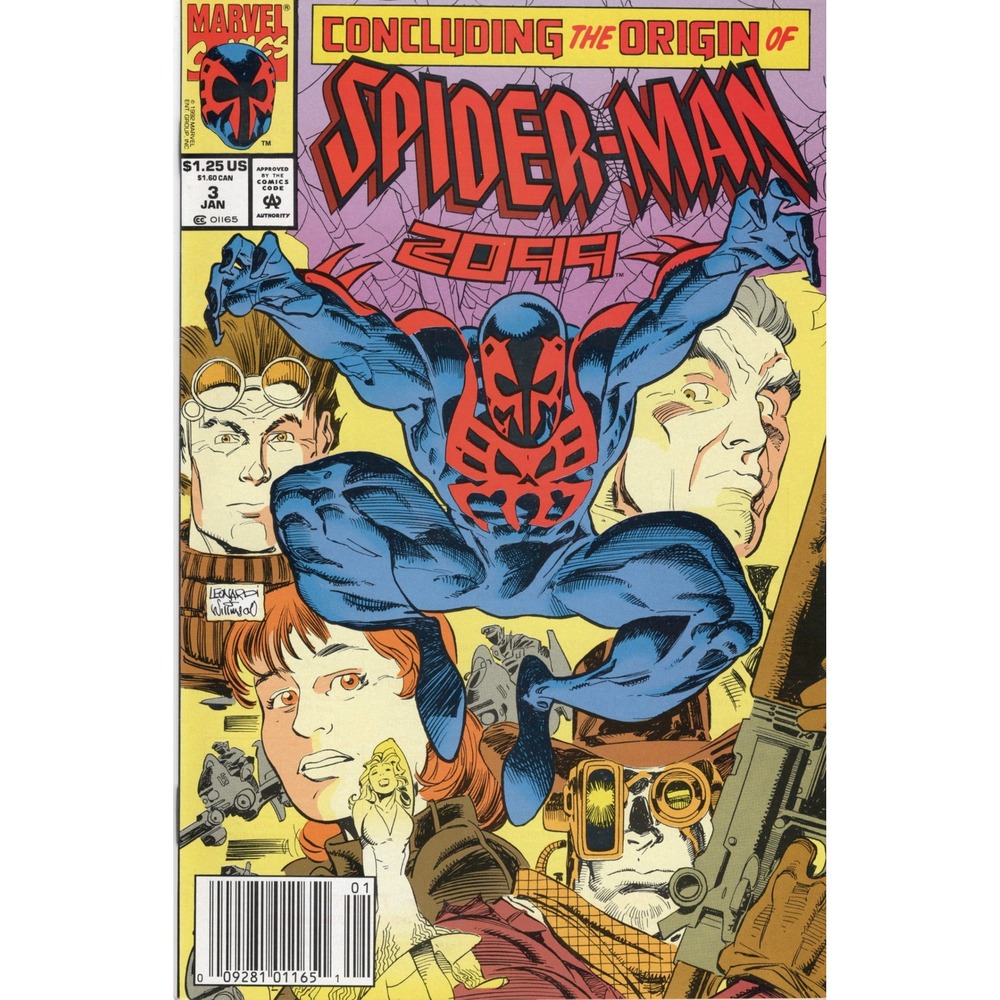 Spider-Man 2099 #3 Marvel 1993 Concluding Origin Newsstand Edition VF